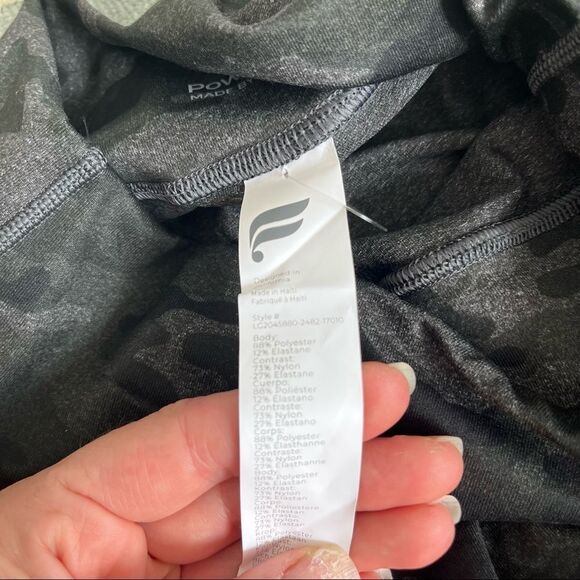 Fabletics On-the-go Powerhold High Waist Leggings Charcoal Camo Size XXS - Picture 7 of 9